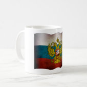 Mug Drapeau de la Russie qui flotte (Devant gauche)