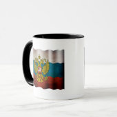 Mug Drapeau de la Russie qui flotte (Devant gauche)