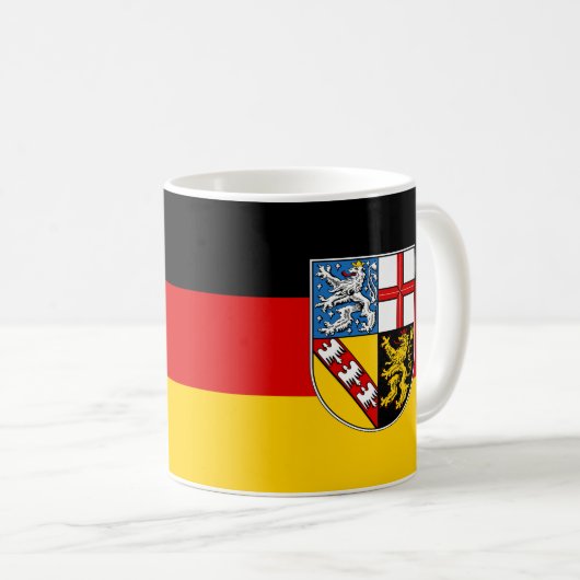 Mug Drapeau de la Sarre (Devant droit)