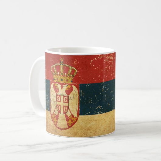 Mug Drapeau de la Serbie (Devant gauche)