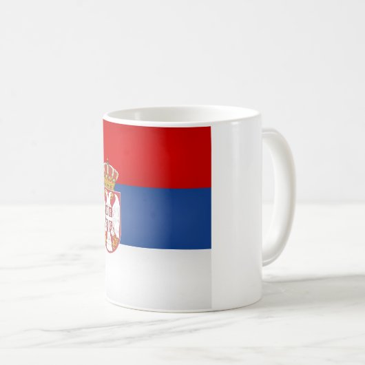 Mug Drapeau de la Serbie cool (Devant droit)
