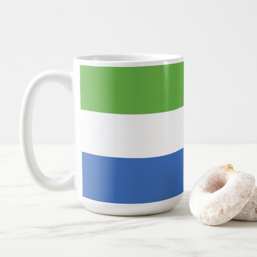Mug drapeau de la Sierra Leone (Avec donut)