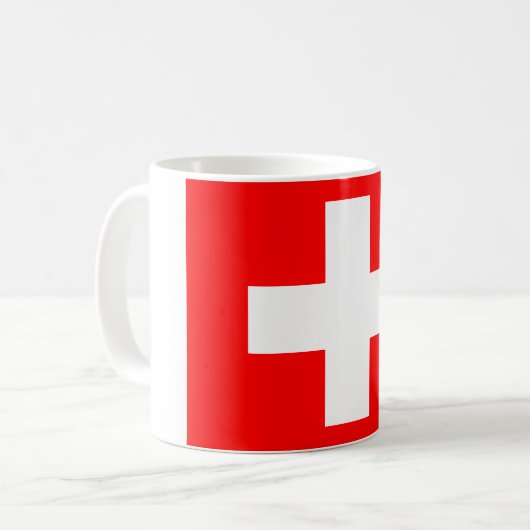 Mug Drapeau de la Suisse (Suisse) (Devant gauche)