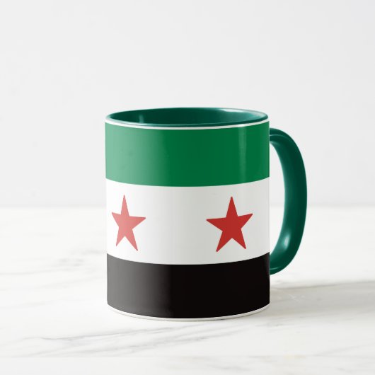 Mug drapeau de la Syrie footbalistique (Devant droit)