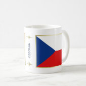 Mug Drapeau de la Tchéquie + Musique de la carte (Devant droit)