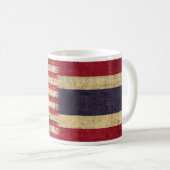 Mug Drapeau de la Thaïlande et Drapeau des Etats-Unis, (Devant droit)