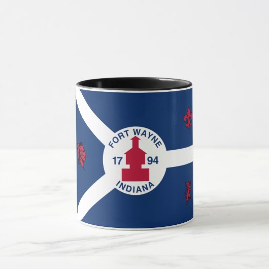Mug Drapeau de la ville de Fort Wayne (Centre)