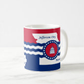 Mug Drapeau de la ville de Jefferson, Missouri Coffee  (Devant droit)