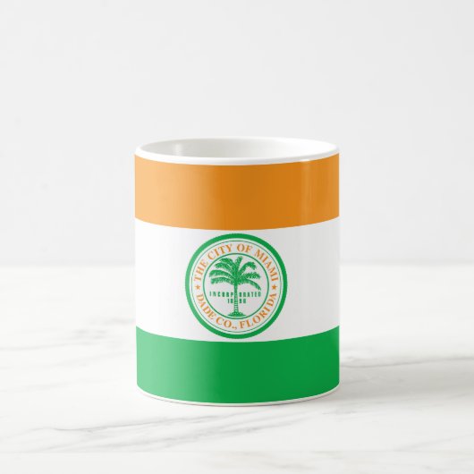 Mug Drapeau de la ville de Miami (Floride) (Centre)