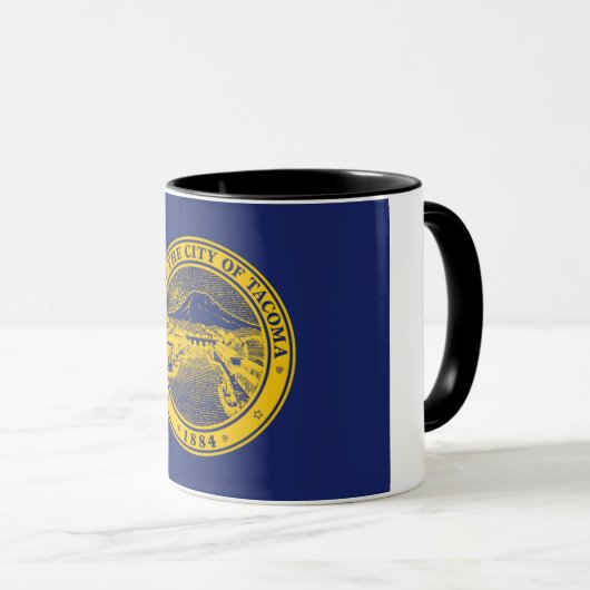 Mug Drapeau de la ville de Tacoma (Devant droit)