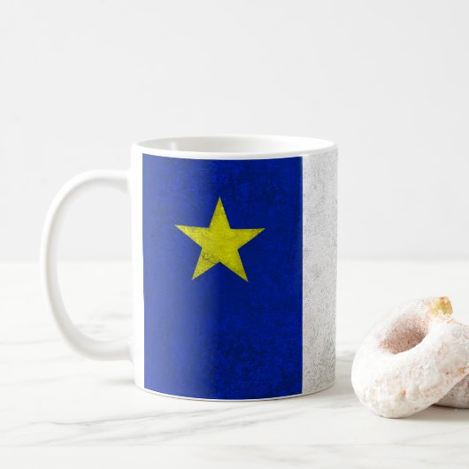 Mug Drapeau de l'Acadie en détresse (Avec donut)