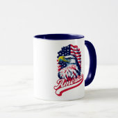 Mug Drapeau de l'aigle américain (Devant droit)