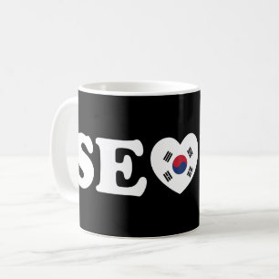 Mug Drapeau de l'amour de Séoul au cœur Taegeukgi