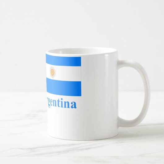 Mug Drapeau de l'Argentine avec le nom (Droite)