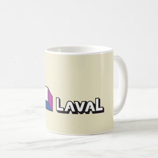 Mug Drapeau de Laval (Québec, Canada) (Devant droit)