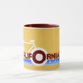 Mug drapeau de l'état de Californie à vélo (Centre)