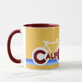 Mug drapeau de l'état de Californie à vélo (Gauche)