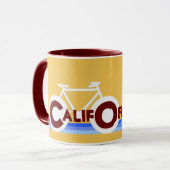 Mug drapeau de l'état de Californie à vélo (Devant gauche)