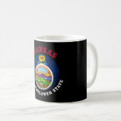 MUG DRAPEAU DE L'ÉTAT DE KANSAS SUNLOWER (Devant droit)