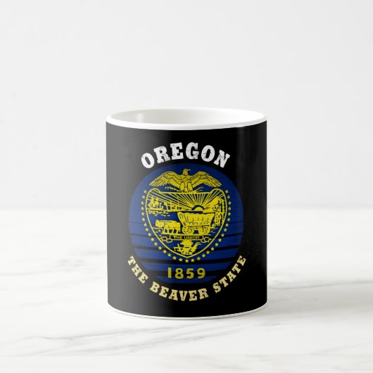 MUG DRAPEAU DE L'ÉTAT DU BEAVER D'OREGON (Centre)