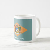Mug Drapeau de l'État du Delaware, The Diamond US Stat (Devant droit)