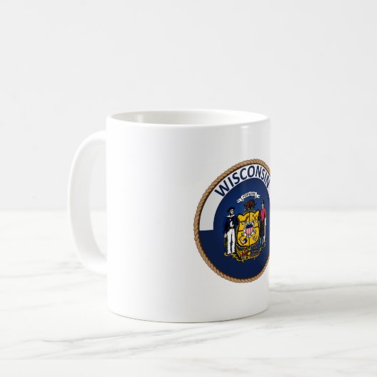 Mug Drapeau de l'État du Wisconsin (Devant gauche)
