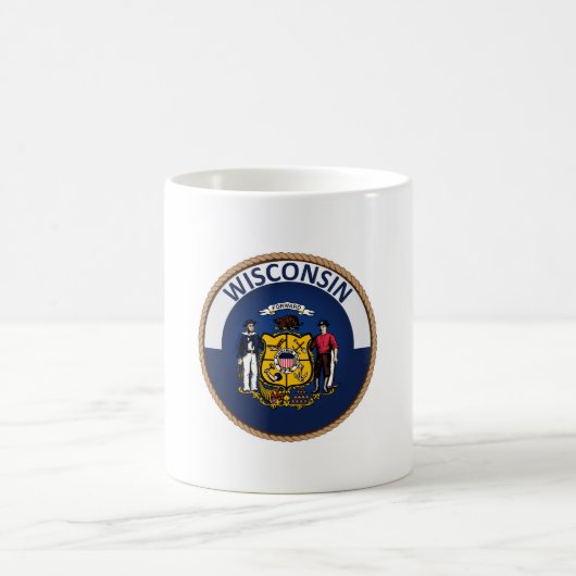 Mug Drapeau de l'État du Wisconsin (Centre)