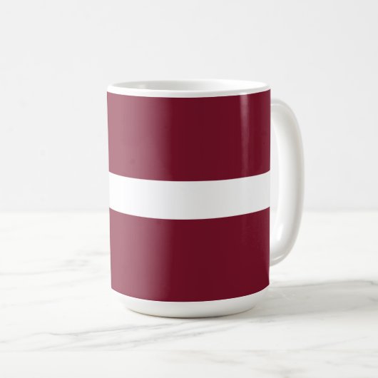 Mug Drapeau de Lettonie (Devant droit)