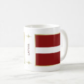 Mug Drapeau de Lettonie + Musique de carte (Devant droit)