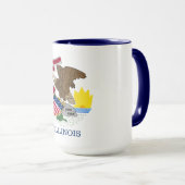Mug drapeau de l'Illinois (Devant droit)