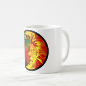Mug drapeau de lion de reggae de rasta (Devant droit)