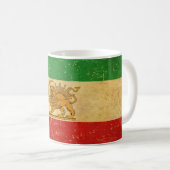 Mug Drapeau de l'Iran Lion et Soleil Drapeau du Shah d (Devant droit)