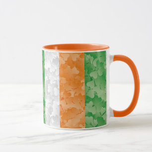 Mug Drapeau de l'Irlande avec motif shamrock