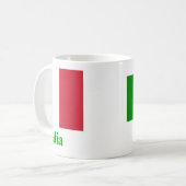 Mug Drapeau de l'Italie avec le nom en italien (Devant gauche)