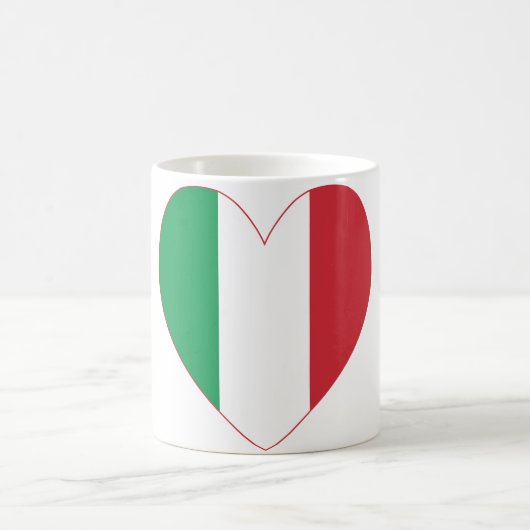 Mug Drapeau de l'Italie Coeur (Centre)
