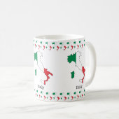 Mug Drapeau de l'Italie dans sa carte - Collection de (Devant droit)