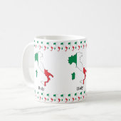 Mug Drapeau de l'Italie dans sa carte - Collection de (Devant gauche)