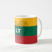 Mug Drapeau de Lituanie patriotique au coeur musical (Devant droit)