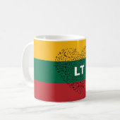 Mug Drapeau de Lituanie patriotique au coeur musical (Devant gauche)