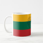 Mug Drapeau de Lituanie patriotique au coeur musical (Gauche)