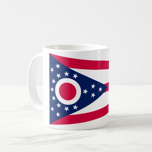 Mug Drapeau de l'Ohio : la bannière Buckeye State (Devant gauche)