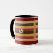 Mug Drapeau de l'Ouganda Grunge (Devant gauche)