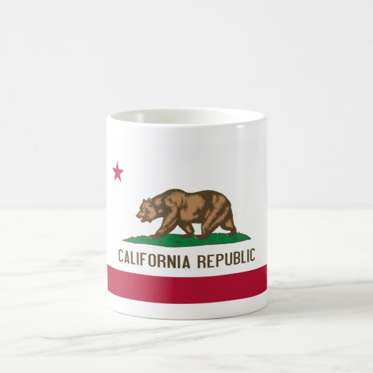 Mug Drapeau de l'ours de Californie : État de Cali Gol (Centre)
