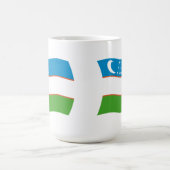 Mug Drapeau de l'Ouzbékistan (Centre)