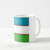 Mug Drapeau de l'Ouzbékistan cool (Devant droit)