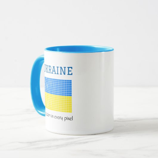 Mug Drapeau de l'UKRAINE (Devant gauche)