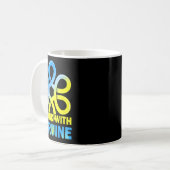 Mug Drapeau de l'Ukraine, anti-Poutine, disons non à l (Devant gauche)