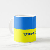 Mug Drapeau de l'Ukraine, étiqueté, (Devant gauche)