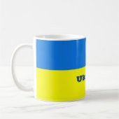 Mug Drapeau de l'Ukraine, étiqueté, (Gauche)