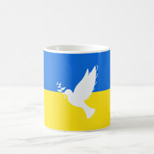 Mug Drapeau de l'Ukraine - La colombe de la paix - Lib